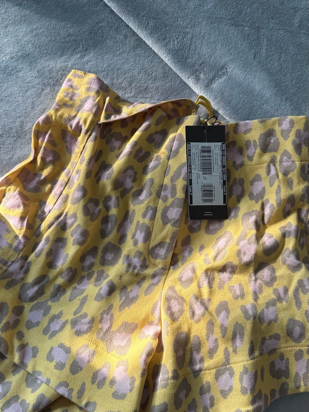 Yellow Leopard Print A-Line Skirt with Pink Accents Brazilian Brand
